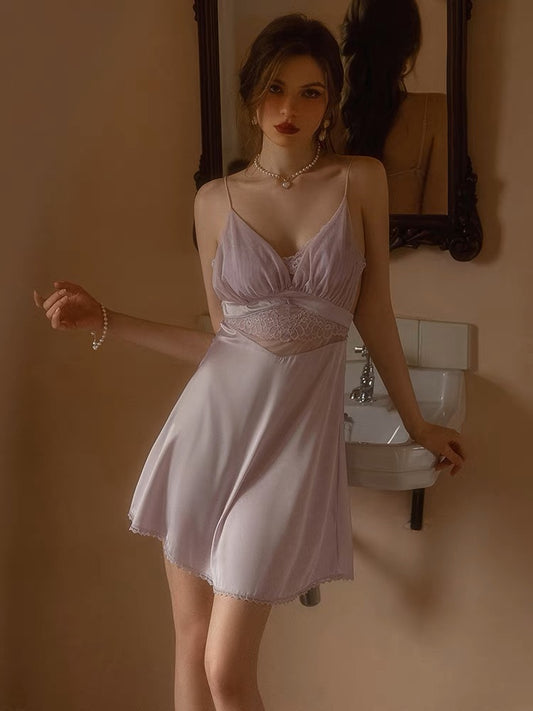 Lisa Silk Padded Slip Nightdress Set