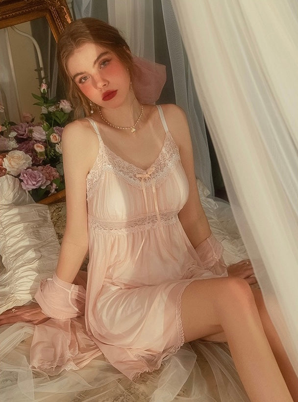 Elvira Tube-Top with pad Nightdress Robes Set